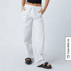 PacSun Black and White Wide Leg Pants